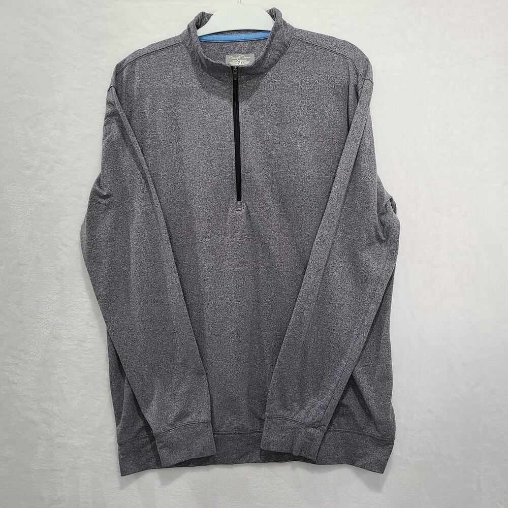 Straight Down Golf 1/4 Zip Pullover Men XL Gray Heather Performance Jacket